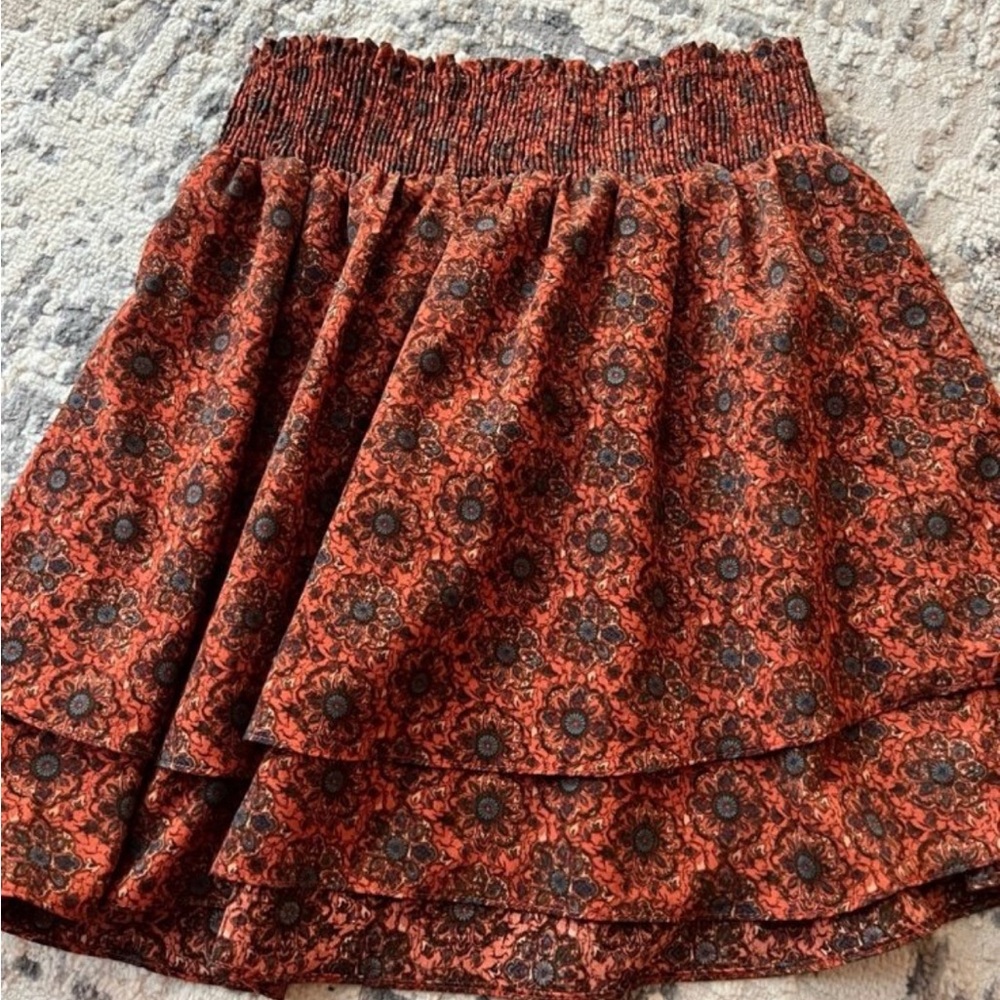 Paper crane print skirt